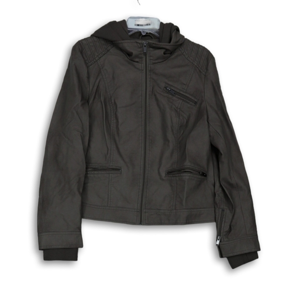 American Rag Jackets & Coats Nwot American Rag Knithood Fauxleather